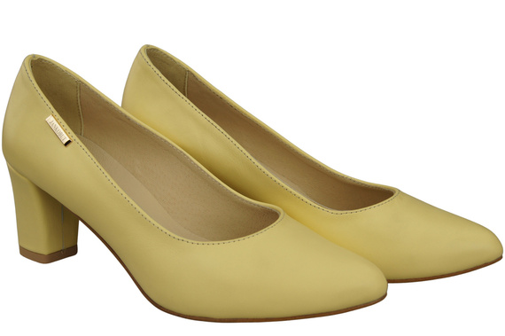 Klassische Glatt Damen Banane Naturleder Schuhe 213 ElitaBut