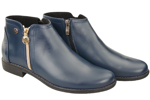 Damenschuhe Damenstiefel Warmes Naturleder Marineblau 872 Von Elitabut