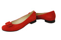 Damenschuhe Ballerinas Rot, Naturleder, Wildleder 126 ElitaBut
