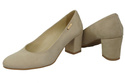 Damenschuhe Pumps Beige Naturleder Wildleder 125 ElitaBut