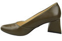 Damen Pumps Olive Echtleder Spitz Zehen Absatz ElitaBut 221