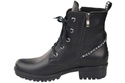 Schuhe Damen-Stiefeletten mit der Aufschrift NICE, Naturleder, Schwarz 173 von ElitaBut