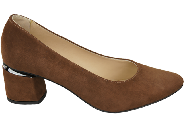 Damenschuhe Pumps Braun Natürliches Wildleder 143 Von ElitaBut