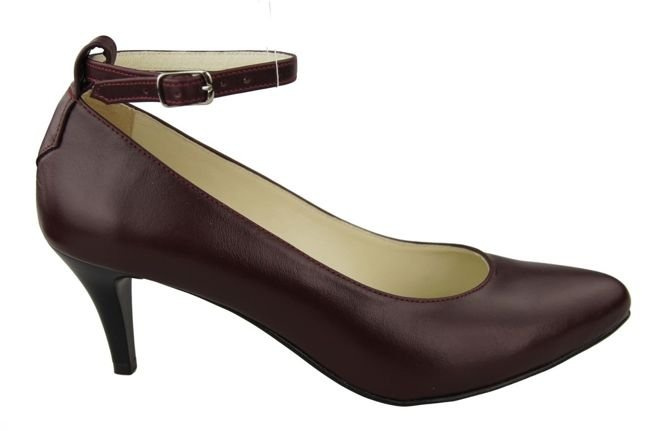 Damenschuhe Burgunderrote Pumps, Naturleder 997 ElitaBut