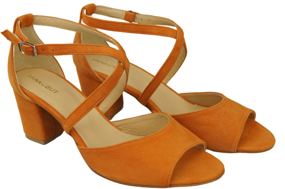 Damenschuhe Sandalen Orange, Naturleder, Wildleder 111 ElitaBut