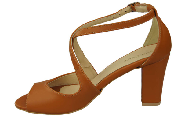 Damenschuhe Sandalen Rot Naturleder 186 ElitaBut