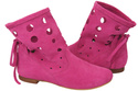 Schuhe Damen-Stiefeletten, natürliches Veloursleder, Fuchsia 160 ElitaBut
