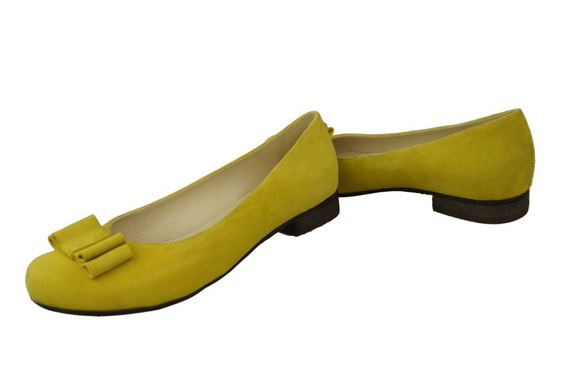Damenschuhe Ballerinas Lemon, Naturleder, Wildleder 126 ElitaBut