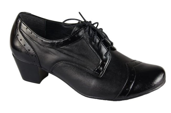 Schuhe Damenschuhe, Naturleder, Schwarz 550 ElitaBut