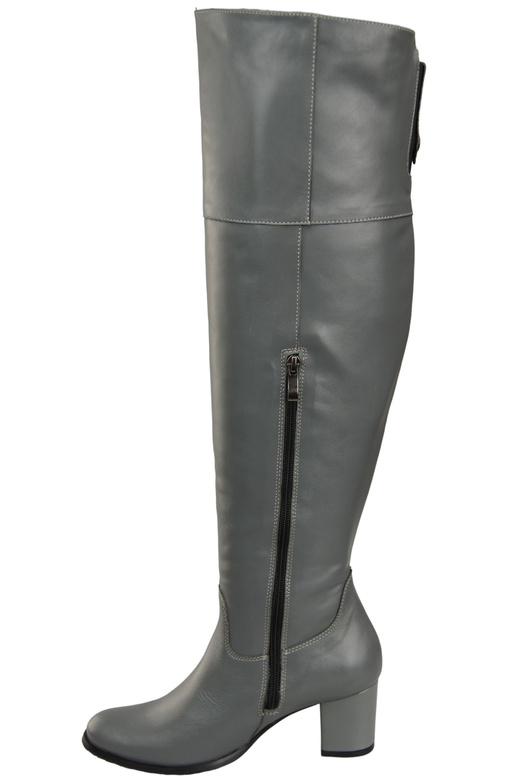 Footwear Kniehohe Overknee-Stiefel für Damen, Naturleder 190, Grau ElitaBut