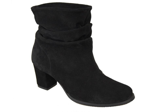 Damenschuhe Stiefel, Naturleder, Schwarz 986 ElitaBut