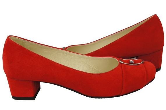 Damenschuhe Rot Naturleder Wildleder 135 ElitaBut