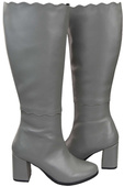 Klassische Damenstiefel, Naturleder, Grau 176 ElitaBut