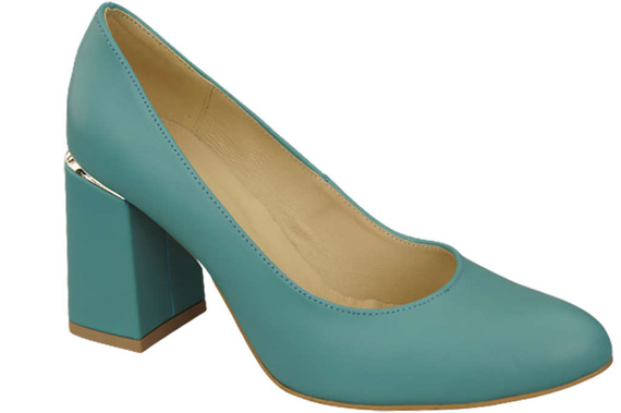 Damenschuhe Türkise Pumps, Naturleder 179 ElitaBut