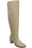 Schuhe Overknee-Stiefel für Damen, Naturleder 190 Beige ElitaBut