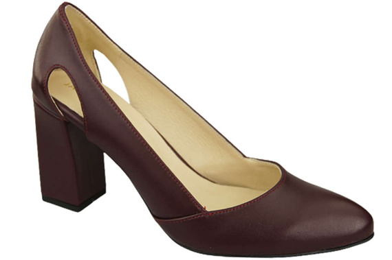 Damenschuhe Pumps, Burgunderrot, Naturleder 184 ElitaBut