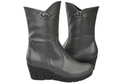 Damen-Keilstiefel, Naturleder, Graphit 178 ElitaBut