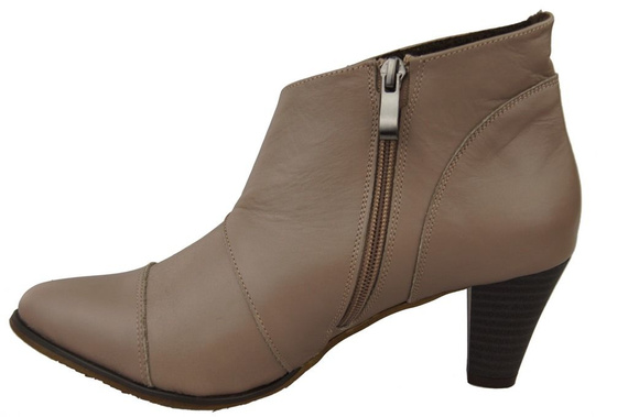 Damen-Winterstiefel, Naturleder, Cappuccino 100 von ElitaBut
