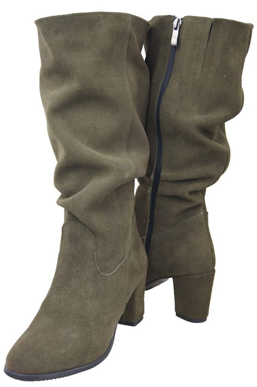 Schuhe Damenstiefel, Naturleder, Velours 141 Flasche ElitaBut