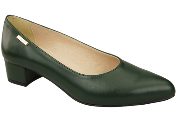 Damen Pumps Smaragdgrün mit niedrigem Absatz zeitlose Eleganz und Komfort 220 ElitaBut