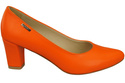Klassische Glatt Damen Orange Naturleder Schuhe 213 ElitaBut