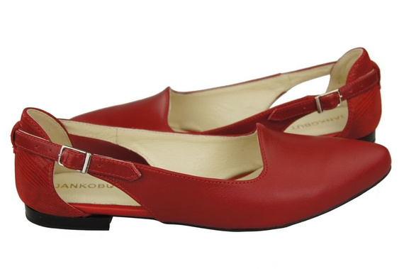 Schuhe Damen Sandalen Rot Naturleder 127 ElitaBut