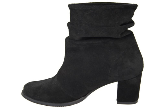 Damenschuhe Stiefel, Naturleder, Schwarz 986 ElitaBut