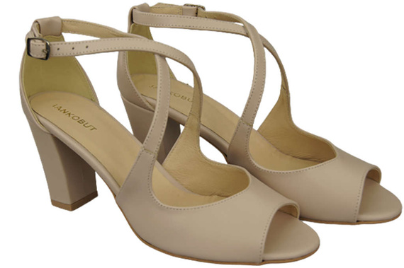 Damenschuhe Cappuccino Sandalen Helles Naturleder 186 ElitaBut