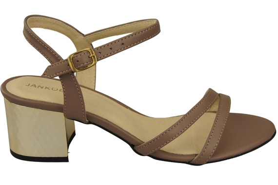 Cappuccino Damenschuhe Dunkles Naturleder 197 Sinnlich freizügige Fußsandalen ElitaBut