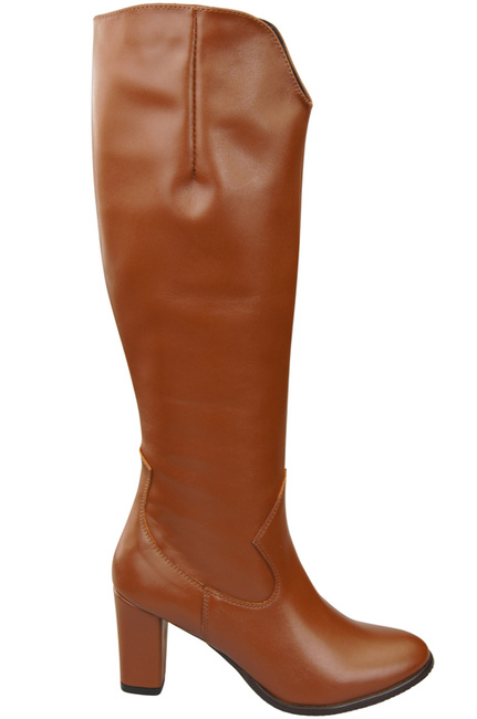 Stilvolle Damen Braun Stiletto Stiefel Naturleder 211 ElitaBut