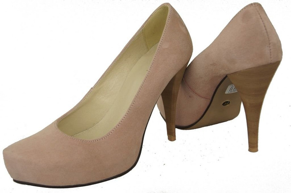 Damenschuhe Pumps Rosa Puder Naturleder Wildleder 644 ElitaBut