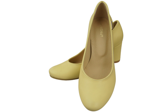 Klassische Damen Banane Leder Mandel Nase Pumps 201 ElitaBut