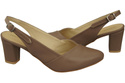 Damen Footwear Cappuccino Dunkel Stiletto Sandalen Natural Leder 217 ElitaBut