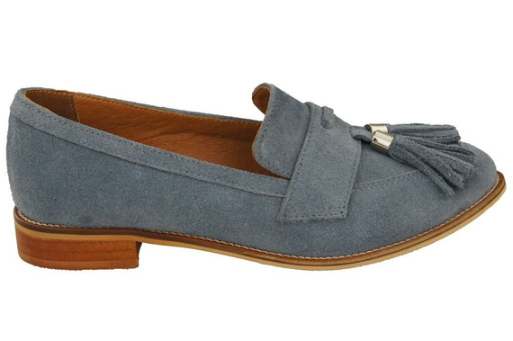 Schuhe Damen Mokassins Naturveloursleder Grau 134 ElitaBut