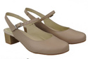 Damenschuhe Cappuccino Sandale aus genarbtem Naturleder 108 ElitaBut