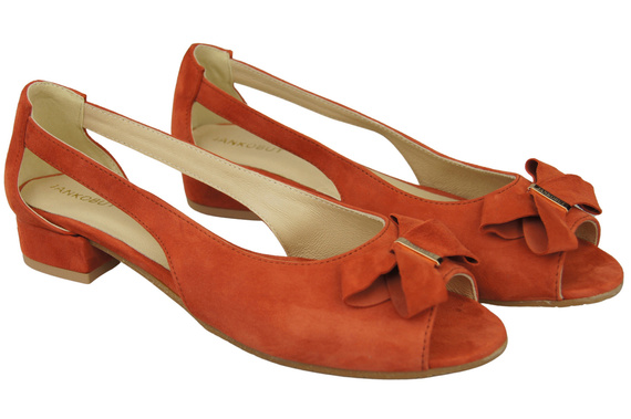 Schuhe Damensandalen Ziegelrot Naturleder Wildleder 994 Kombination aus Stil und Komfort ElitaBut