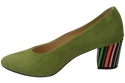 Damenschuhe Pistazien-Pumps, natürliches Wildleder, dekorativer Absatz 158 von ElitaBut
