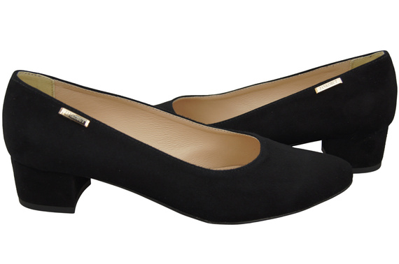 Bequeme Damen-Schuhe Schwarz aus echtem Veloursleder 220 Z ElitaBut