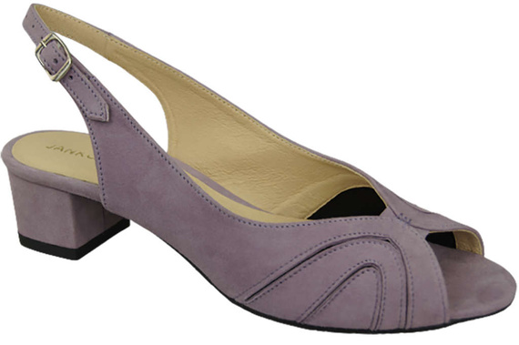 Damenschuhe Sandalen, natürliches Wildleder, Lila 991 ElitaBut