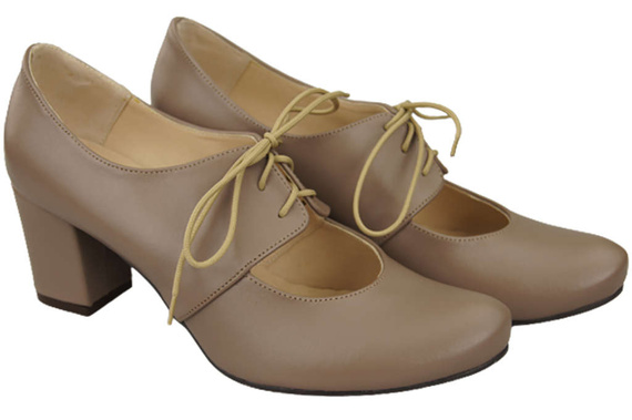 Schuhe Damenschuhe, Naturleder Cappuccino 161 ElitaBut