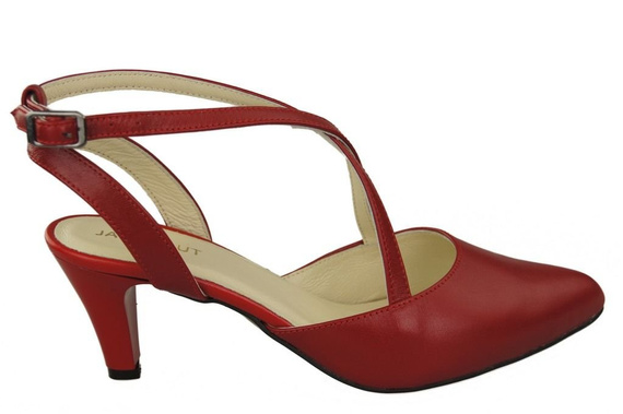 Damenschuhe Sandalen Rot Naturleder 129 ElitaBut