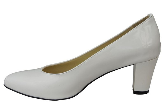 Damenschuhe Pumps, Naturleder, Weißlack 974 ElitaBut