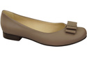 Damen Ballerinas Naturleder Cappuccino Dunkel 702 ElitaBut