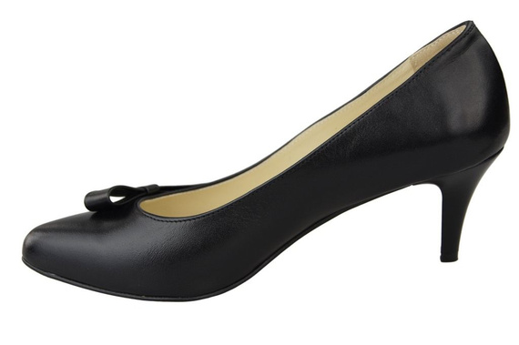 Damenschuhe Pumps Naturleder Schwarz 989 ElitaBut