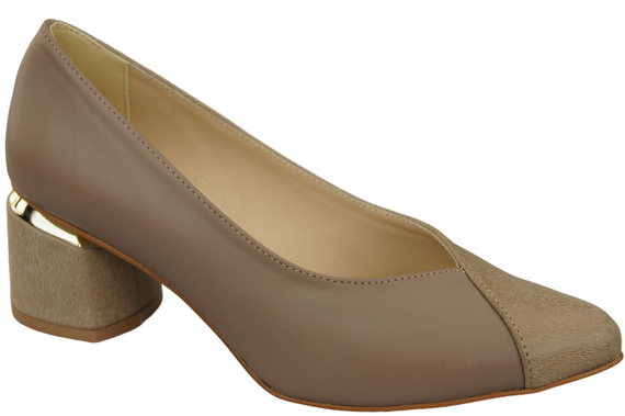 Einzigartige Damenschuhe aus Naturleder Spüren Sie den Luxus an Ihren Füßen Cappuccino Dark 191 ElitaBut