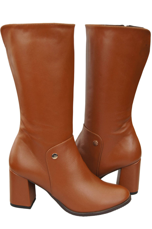 Damen-Halbstiefel, Naturleder, Braun 189 ElitaBut