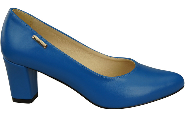 Klassische Glatt Damen Blau Naturleder Schuhe 213 ElitaBut
