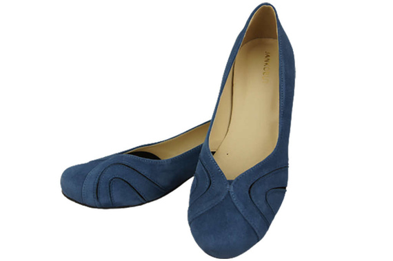 Damenschuhe Pumps, natürliches Wildleder, Blau 786 von ElitaBut
