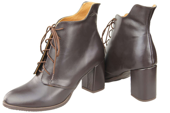 Damenschuhe Schnürstiefel Frühling/Herbst Naturleder Schokolade 174 L ElitaBut