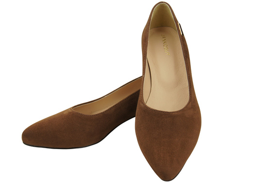 Bequeme Damen-Schuhe Braun aus echtem Veloursleder 220 Z ElitaBut